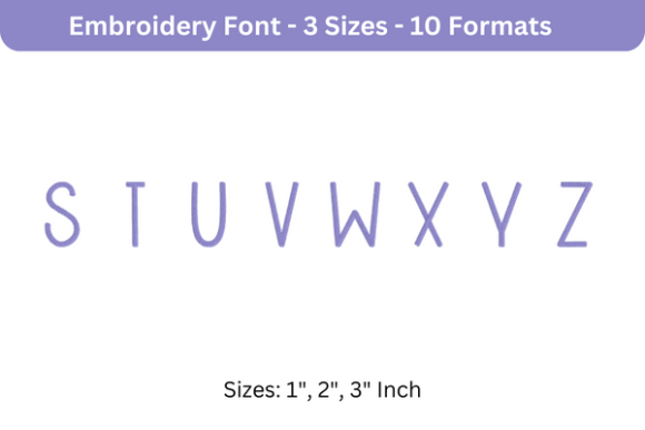 Review: Beautiful Font Uppercase S to Z for Embroidery