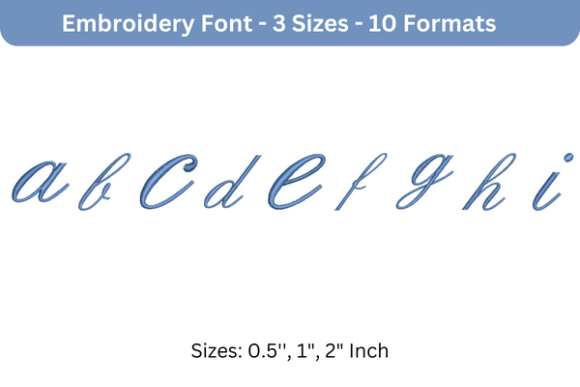 Review: English Font Lowercase a to I for Embroidery