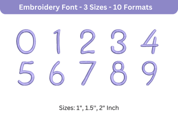 Second Grader Font 0 to 9 Review